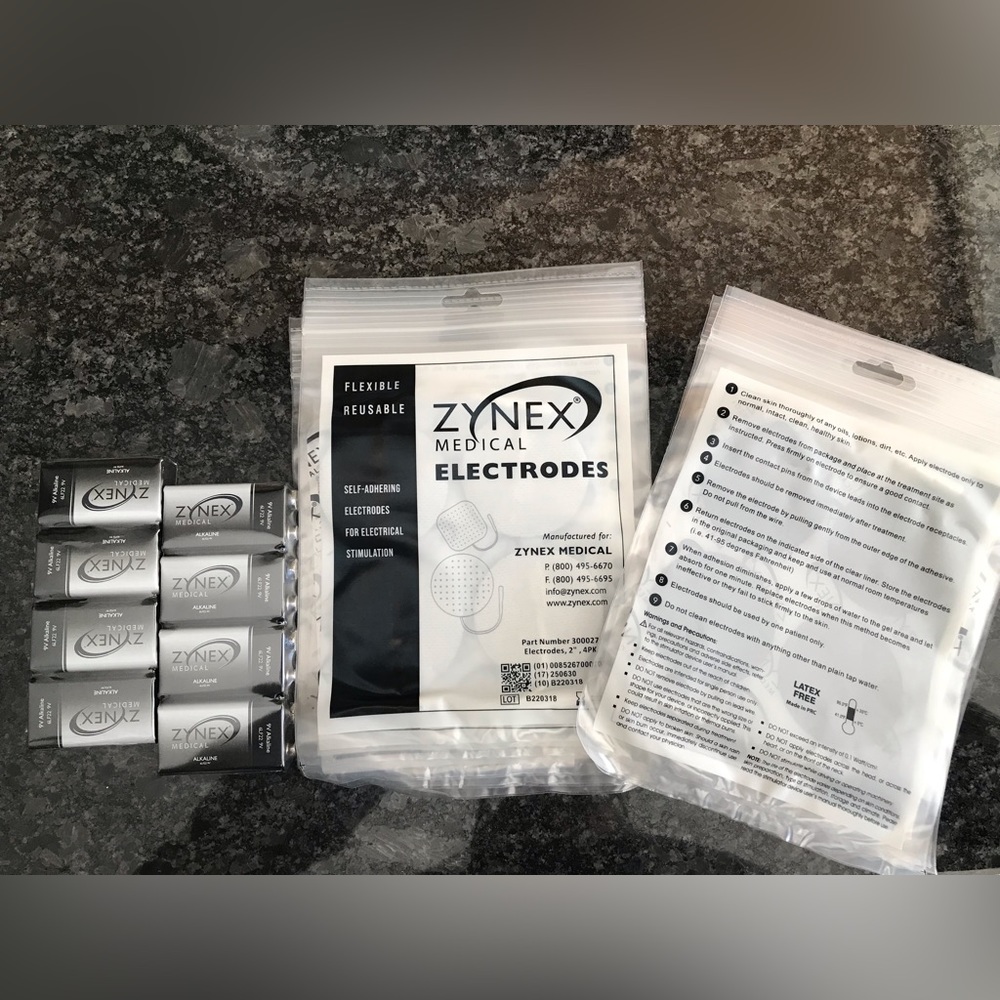 Zynex medical electrodes 9v batteries 16 packs of 4